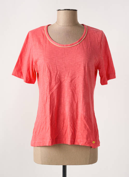 T-shirt stretch manches courtes rose GRIFFON femme