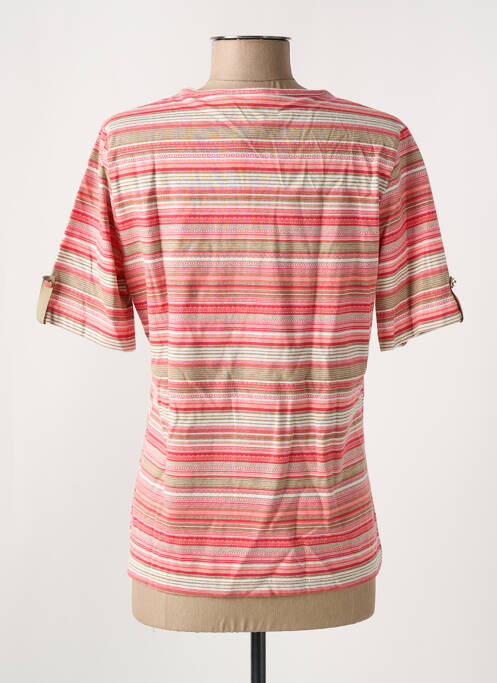 T-shirt stretch manches courtes rose GRIFFON femme