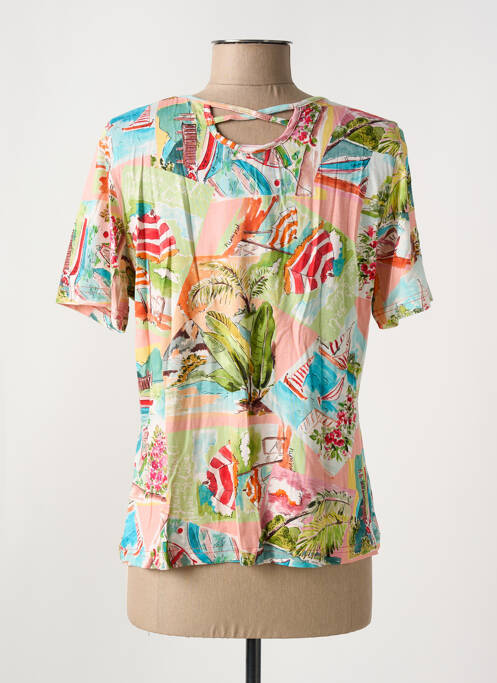 T-shirt stretch manches courtes vert GRIFFON femme