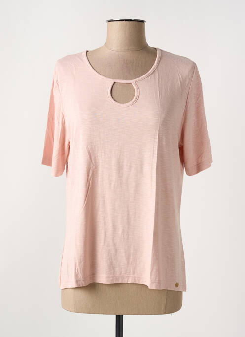 T-shirt stretch manches courtes rose GRIFFON femme