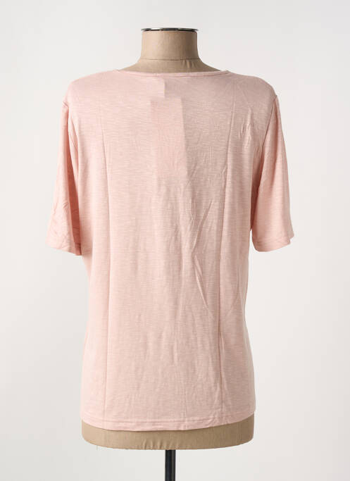 T-shirt stretch manches courtes rose GRIFFON femme
