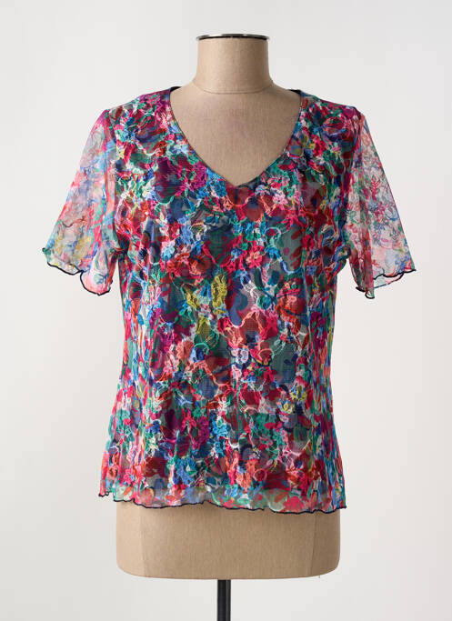 Top manches courtes manches courtes bleu GRIFFON femme