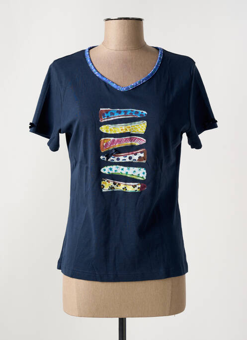 T-shirt bleu I.ODENA femme