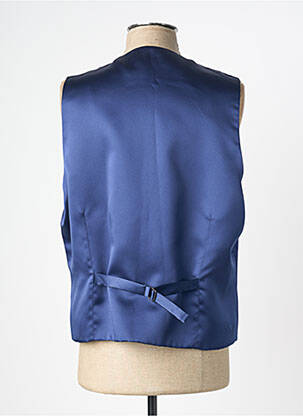 Gilet sans manche effet matière satinée bleu GREGE CREATION homme