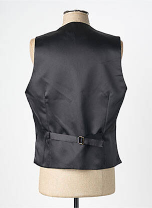 Gilet sans manche tissage satiné noir GREGE CREATION homme