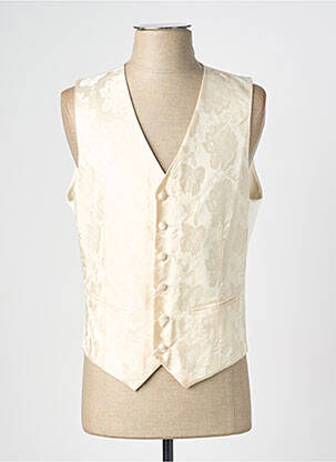 Gilet sans manche effet matière satinée beige NOGARET homme