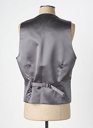 Gilet sans manche effet matière satinée gris GREGE CREATION homme