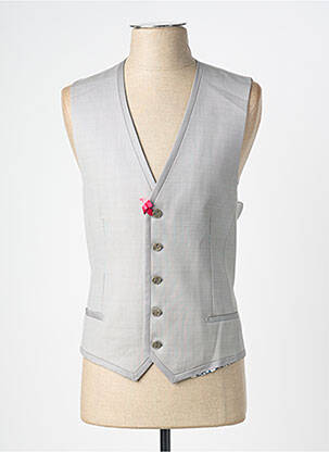 Gilet sans manche bi-matiére gris UNGARO homme