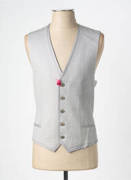 Gilet sans manche bi-matiére gris UNGARO homme