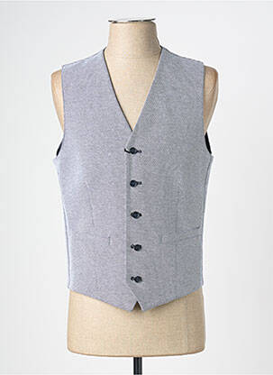 Gilet sans manche tissage chiné gris KARL LAGERFELD homme