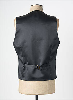 Gilet sans manche effet matière satinée noir GREGE CREATION homme