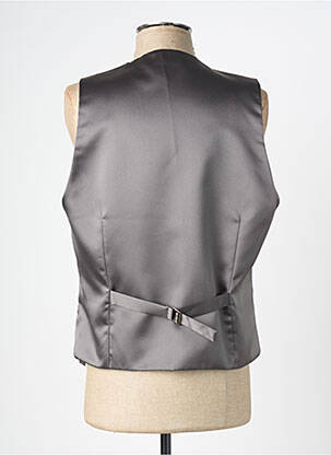 Gilet sans manche effet matière satinée gris GREGE CREATION homme