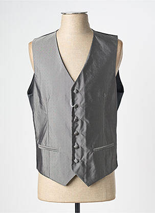 Gilet sans manche bi-matiére gris GREGE CREATION homme