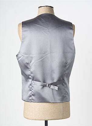 Gilet sans manche effet matière satinée gris GREGE CREATION homme