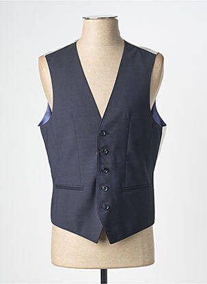 Gilet sans manche bi-matiére bleu BUGATTI homme
