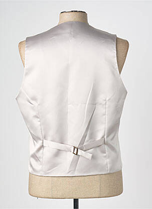 Gilet sans manche effet matière satinée gris GREGE CREATION homme
