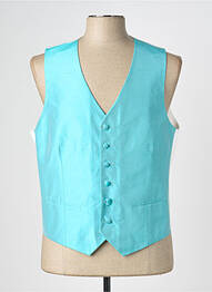 Gilet sans manche effet matière satinée bleu GREGE CREATION homme