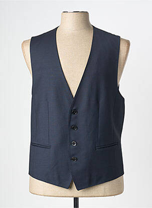 Gilet sans manche bi-matiére bleu HUGO BOSS homme