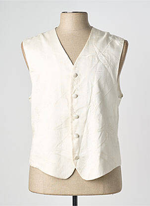 Gilet sans manche bi-matiére beige NOGARET homme