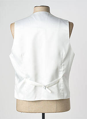 Gilet sans manche effet matière satinée beige GREGE CREATION homme