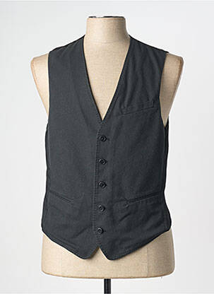 Gilet sans manche poches noir TRUSSARDI JEANS homme