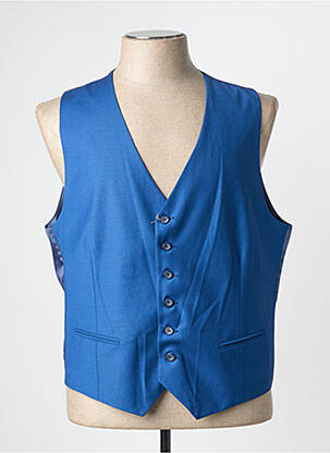 Gilet sans manche bi-matiére bleu GREGE CREATION homme