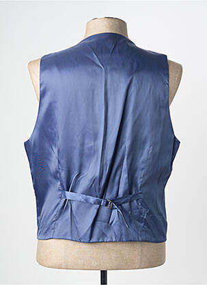Gilet sans manche bi-matiére bleu GREGE CREATION homme