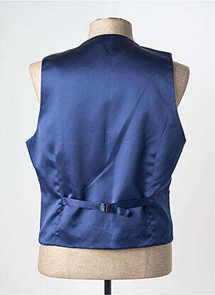 Gilet sans manche tissage satiné bleu GREGE CREATION homme