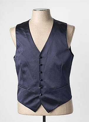 Gilet sans manche tissage satiné bleu GREGE CREATION homme