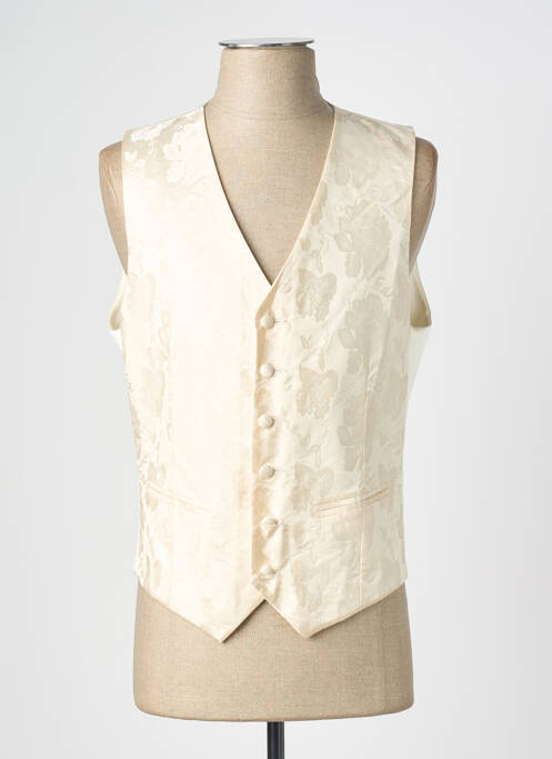 Gilet sans manche effet matière satinée beige NOGARET homme