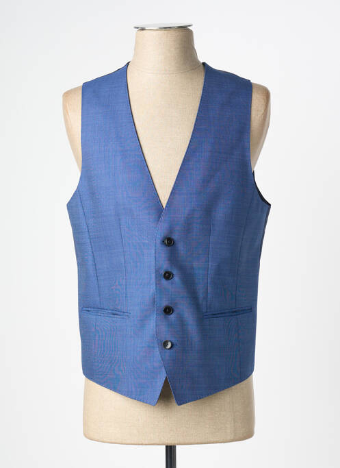 Gilet sans manche tissage chiné bleu HUGO BOSS homme