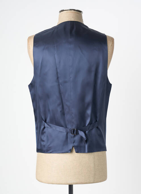 Gilet sans manche tissage chiné bleu HUGO BOSS homme