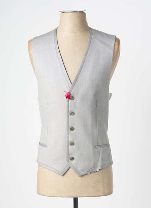 Gilet sans manche bi-matiére gris UNGARO homme