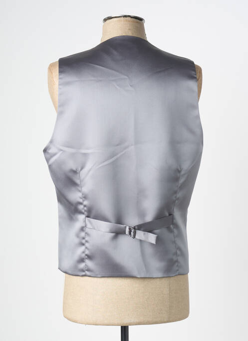 Gilet sans manche effet matière satinée gris GREGE CREATION homme