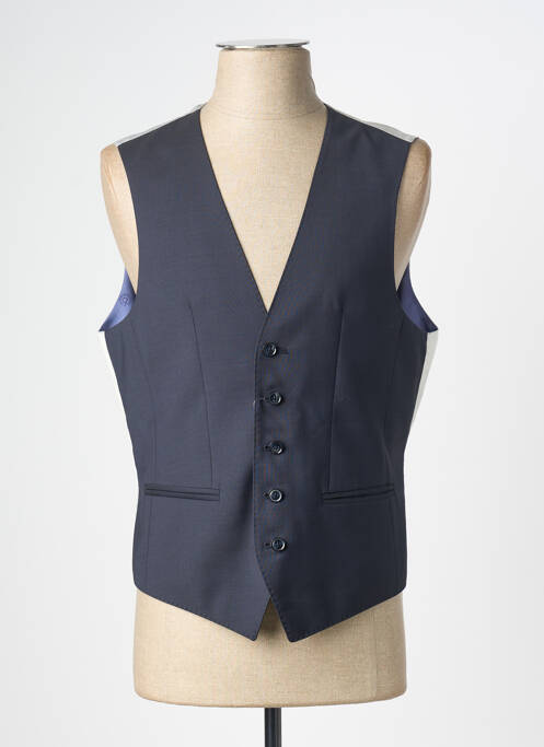 Gilet sans manche bi-matiére bleu BUGATTI homme