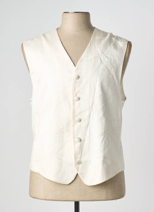 Gilet sans manche bi-matiére beige NOGARET homme