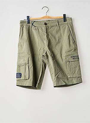 Bermuda tissage denim taille normale vert AERONAUTICA homme