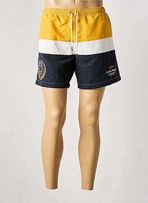 Short de bain tissage imperméable jaune AERONAUTICA homme