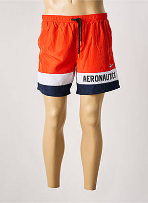 Short de bain tissage imperméable orange AERONAUTICA homme