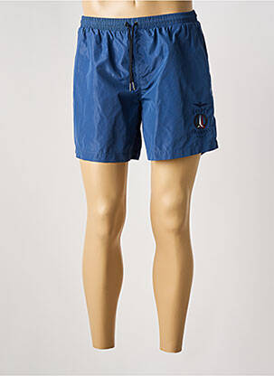 Short de bain effet matière satinée bleu AERONAUTICA homme