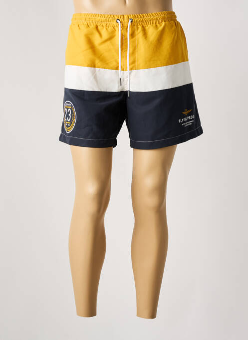 Short de bain jaune AERONAUTICA pour homme