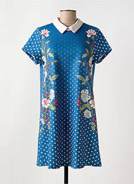 Robe courte manches courtes manches courtes bleu SMASH WEAR femme