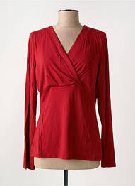 T-shirt col v manches courtes rouge SMASHED LEMON femme
