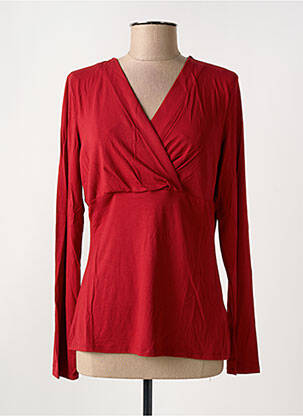 T-shirt col v manches courtes rouge SMASHED LEMON femme