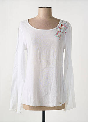 Top coupe cintrée manches longues blanc LOLA ESPELETA femme