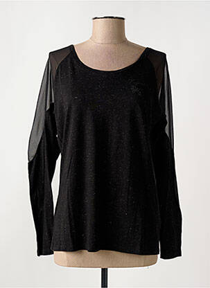 Top stretch manches longues noir KAPORAL femme