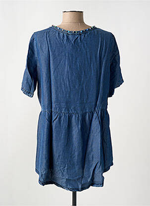 Blouse manches courtes manches courtes bleu YES.ZEE femme