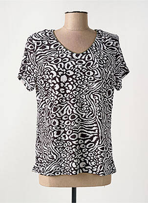 T-shirt stretch manches courtes noir GENUINE femme