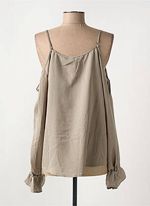 Top coupe fluide manches longues marron LES P'TITES BOMBES femme