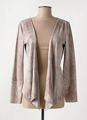 Veste chic col v marron LES P'TITES BOMBES femme